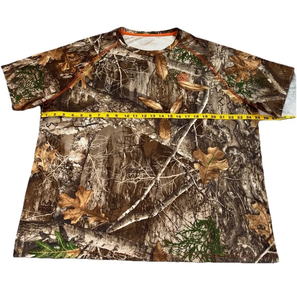 Realtree Edge Mens Short Sleeve Camouflage Polyester Shirt‎ size XL (46-48) EUC